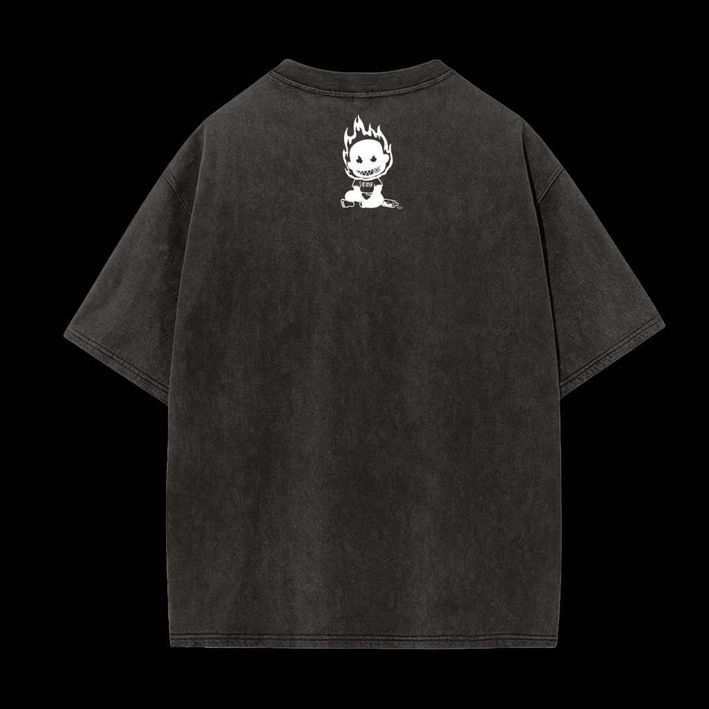 Flame Sh*t No Lame Sh*t Garment Dye Drop Shoulder Shirt - Shadow