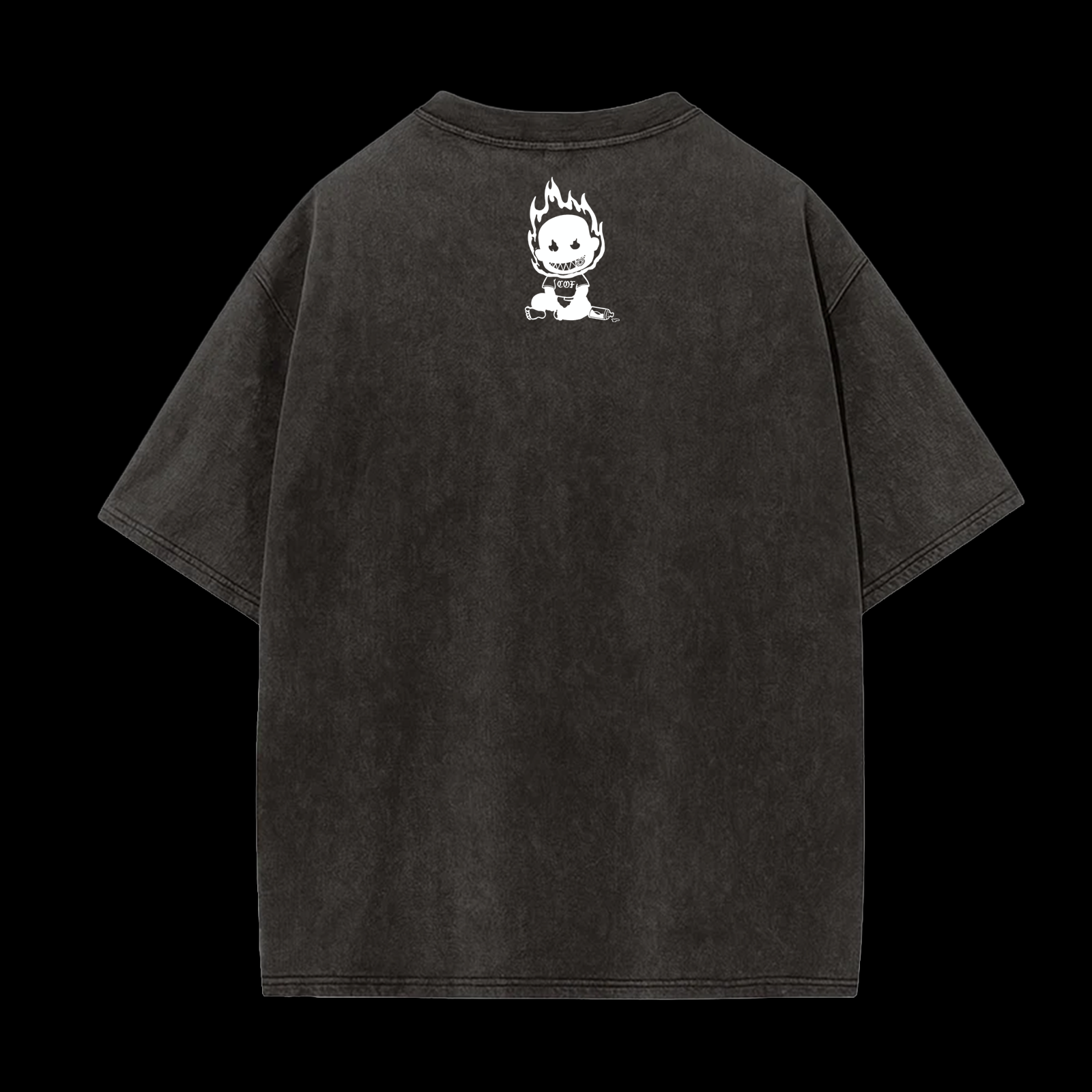 Flame Sh*t No Lame Sh*t Garment Dye Drop Shoulder Shirt - Shadow