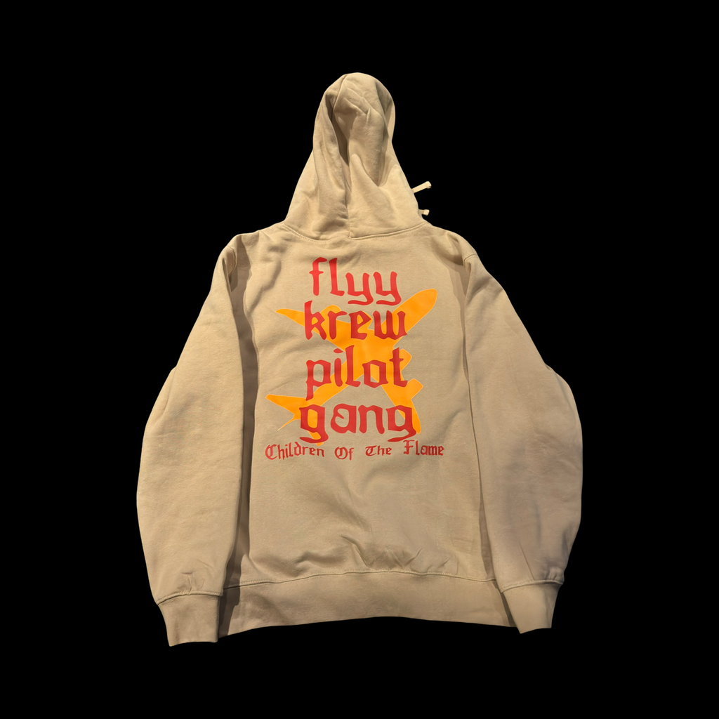 Beige Firechild Fleece Hoodie